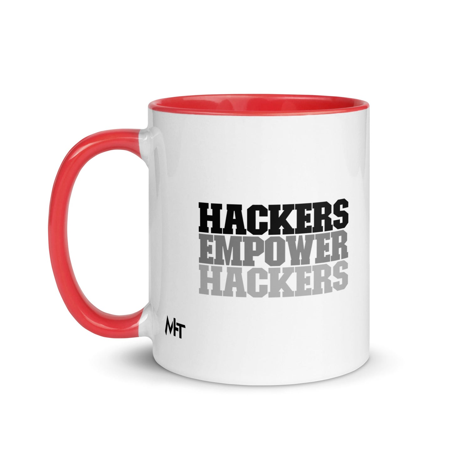 Hackers Empower Hackers V2 - Mug with Color Inside by DarkByteGear