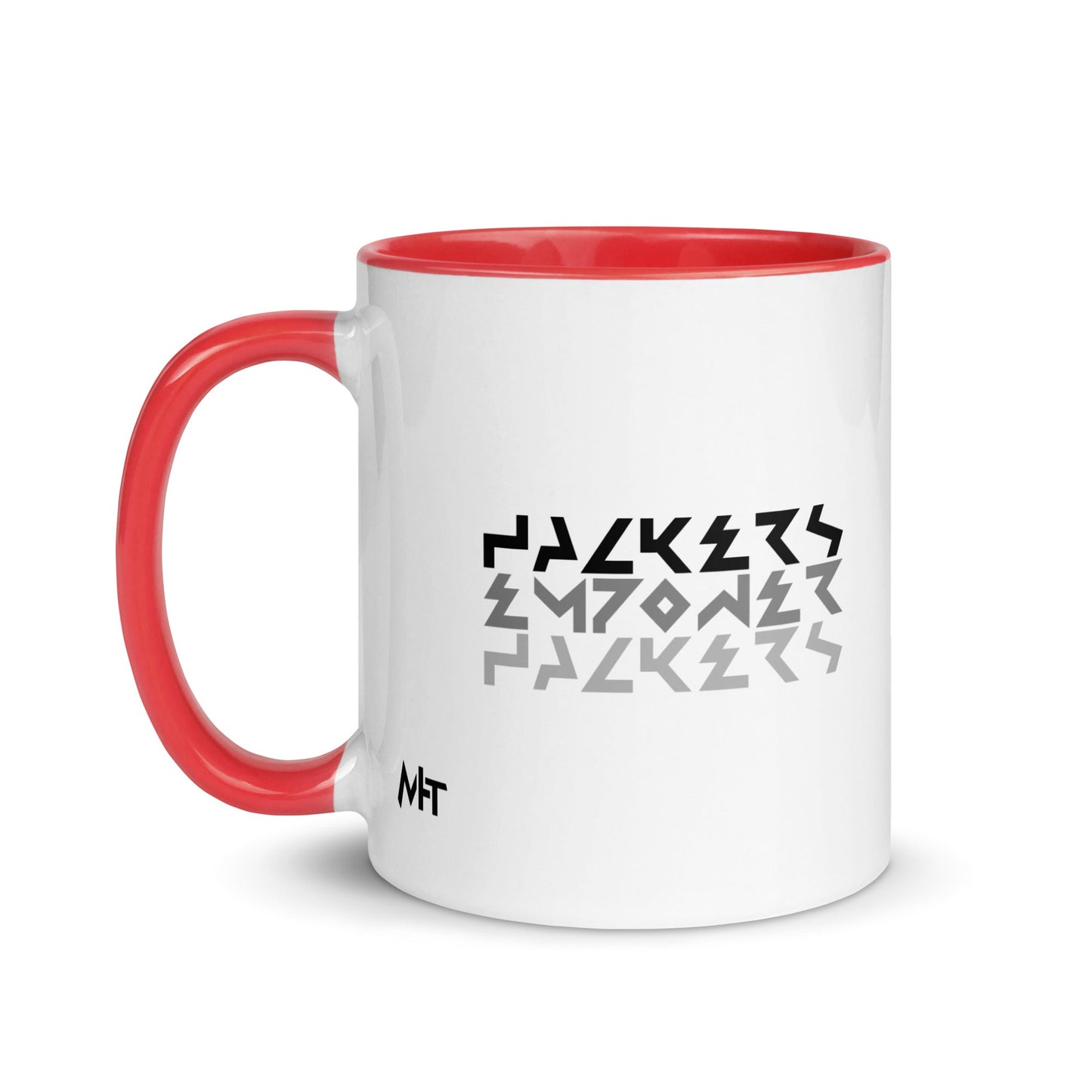 Hackers Empower Hackers V4 - Mug with Color Inside by DarkByteGear