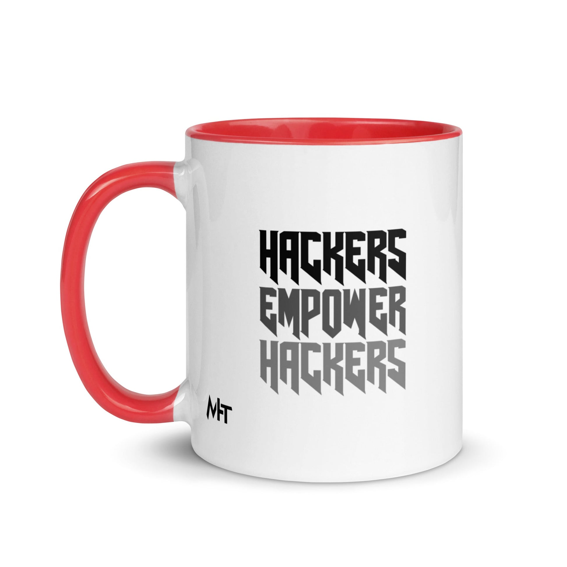 Hackers Empower Hackers V4 - Mug with Color Inside by DarkByteGear