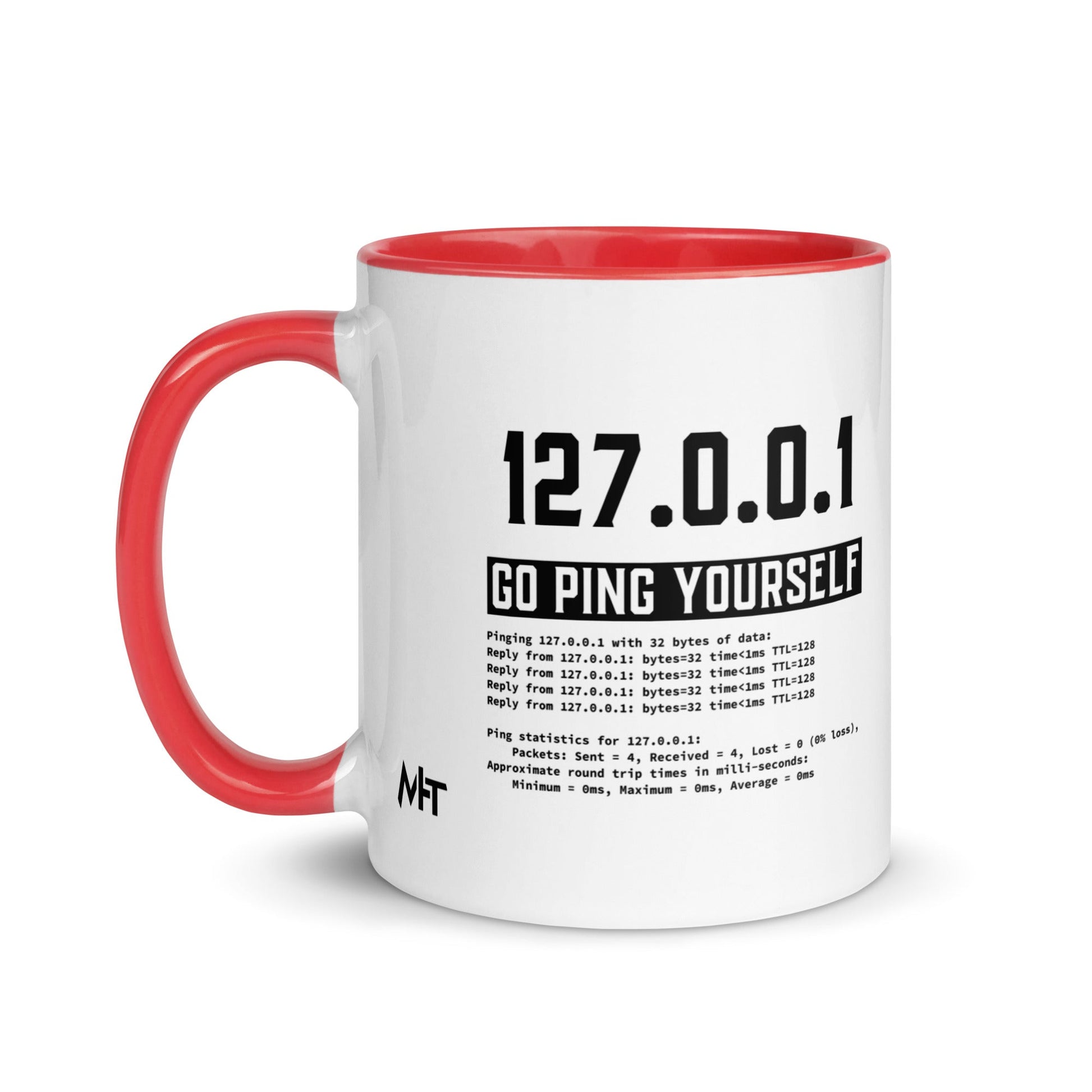 Go ping yourself - Mug with Color Inside by DarkByteGear