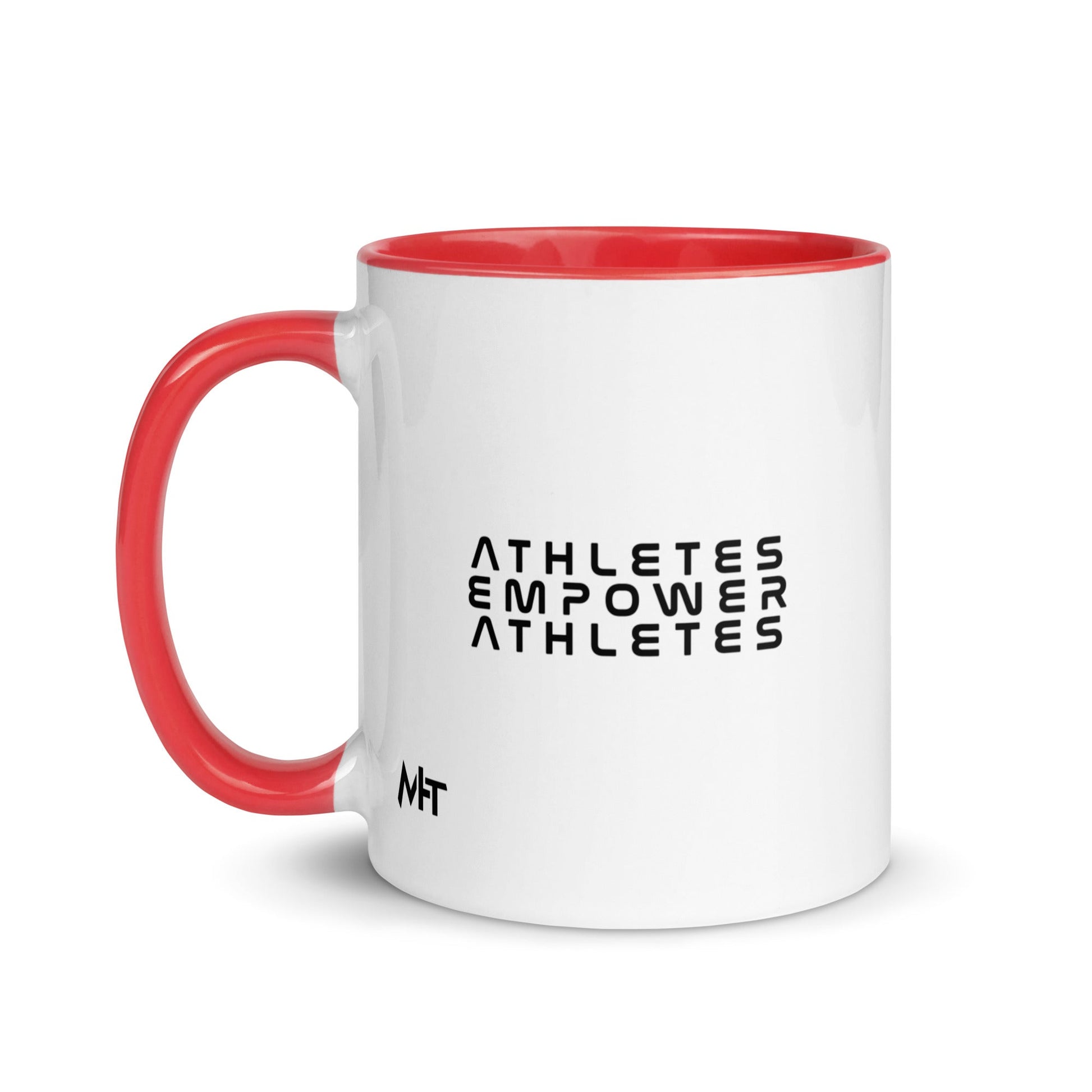 Athletes Empower Athletes - Mug with Color Inside by DarkByteGear