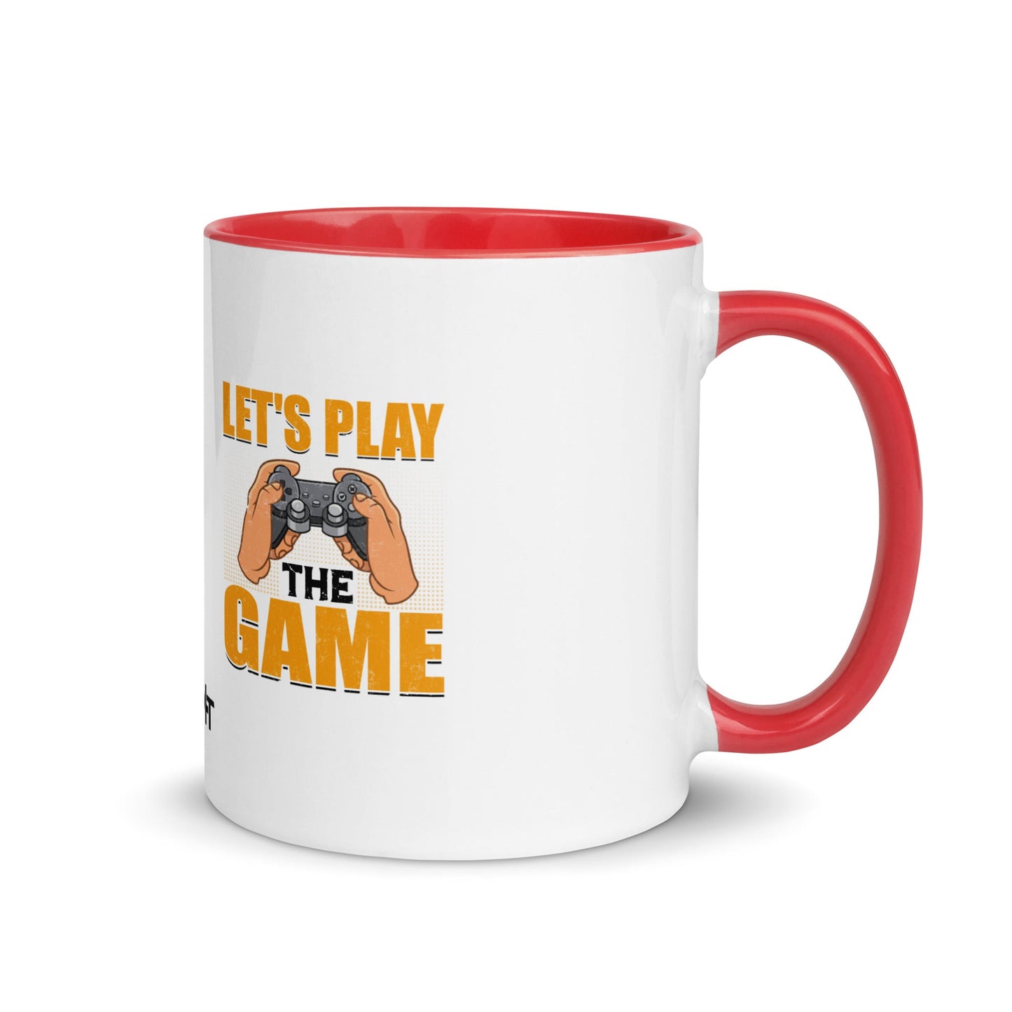Let's Play the Game in Dark Text - Mug with Color Inside by DarkByteGear
