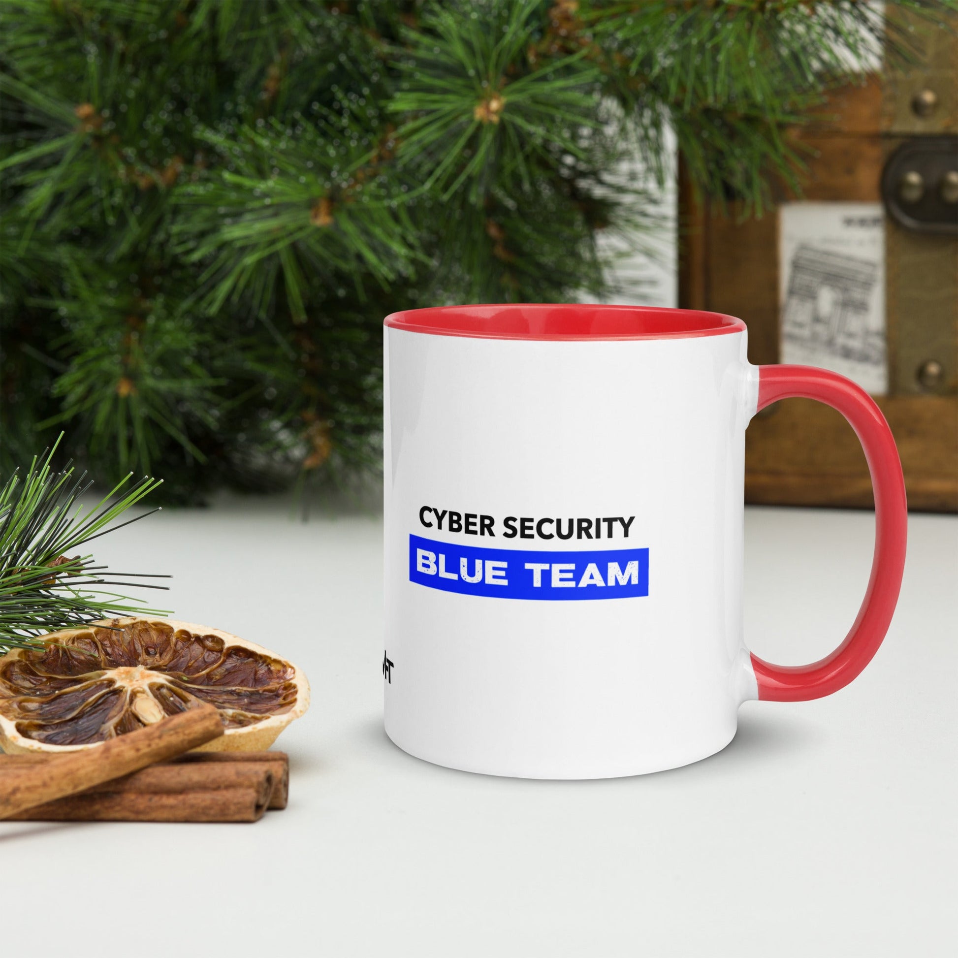 Cyber Security Blue Team V9 - Mug with Color Inside by DarkByteGear