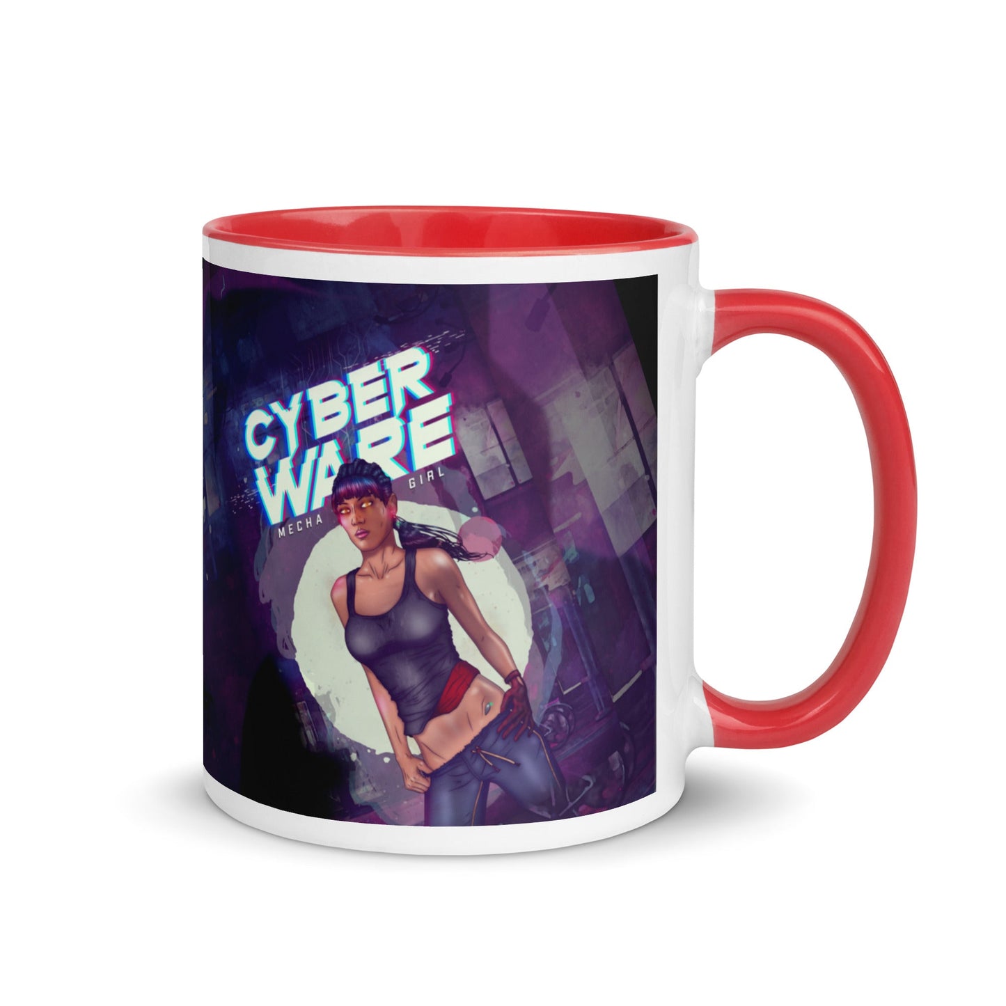 Cyberware Mecha Girl - Mug with Color Inside by DarkByteGear