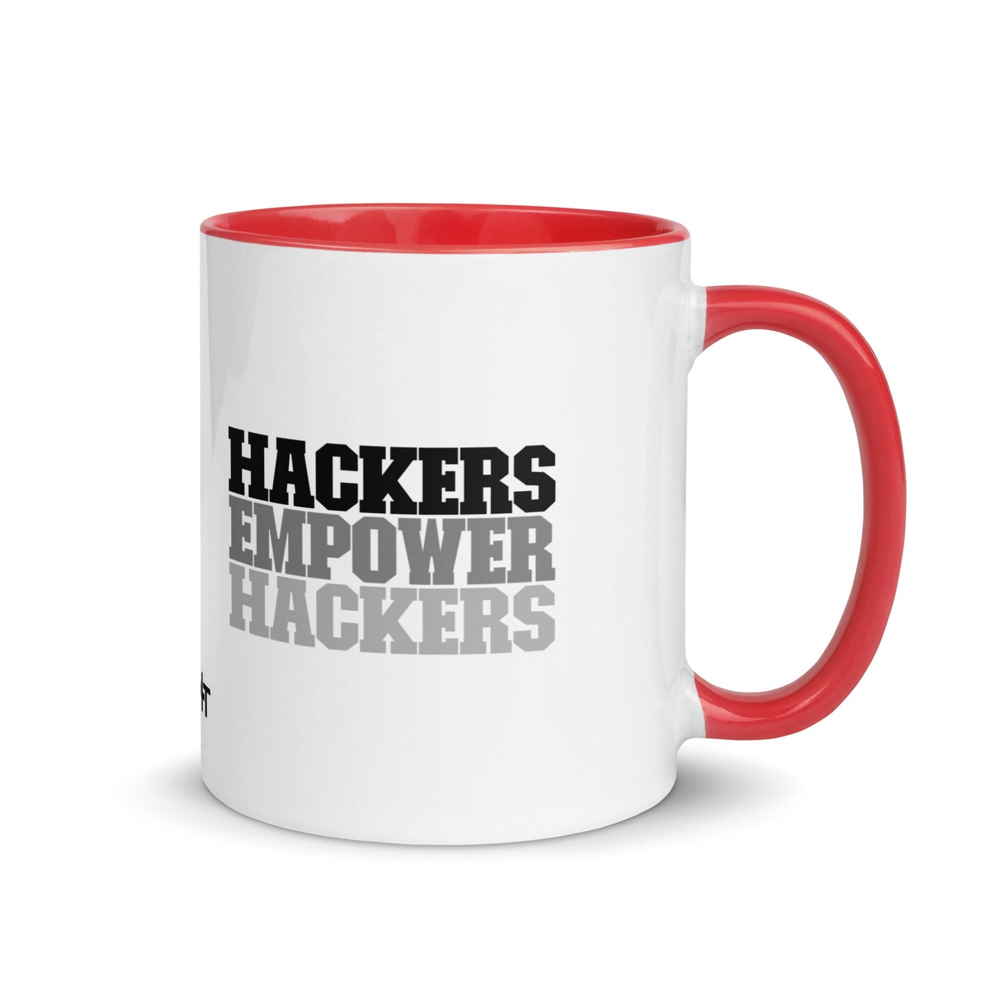 Hackers Empower Hackers V2 - Mug with Color Inside by DarkByteGear