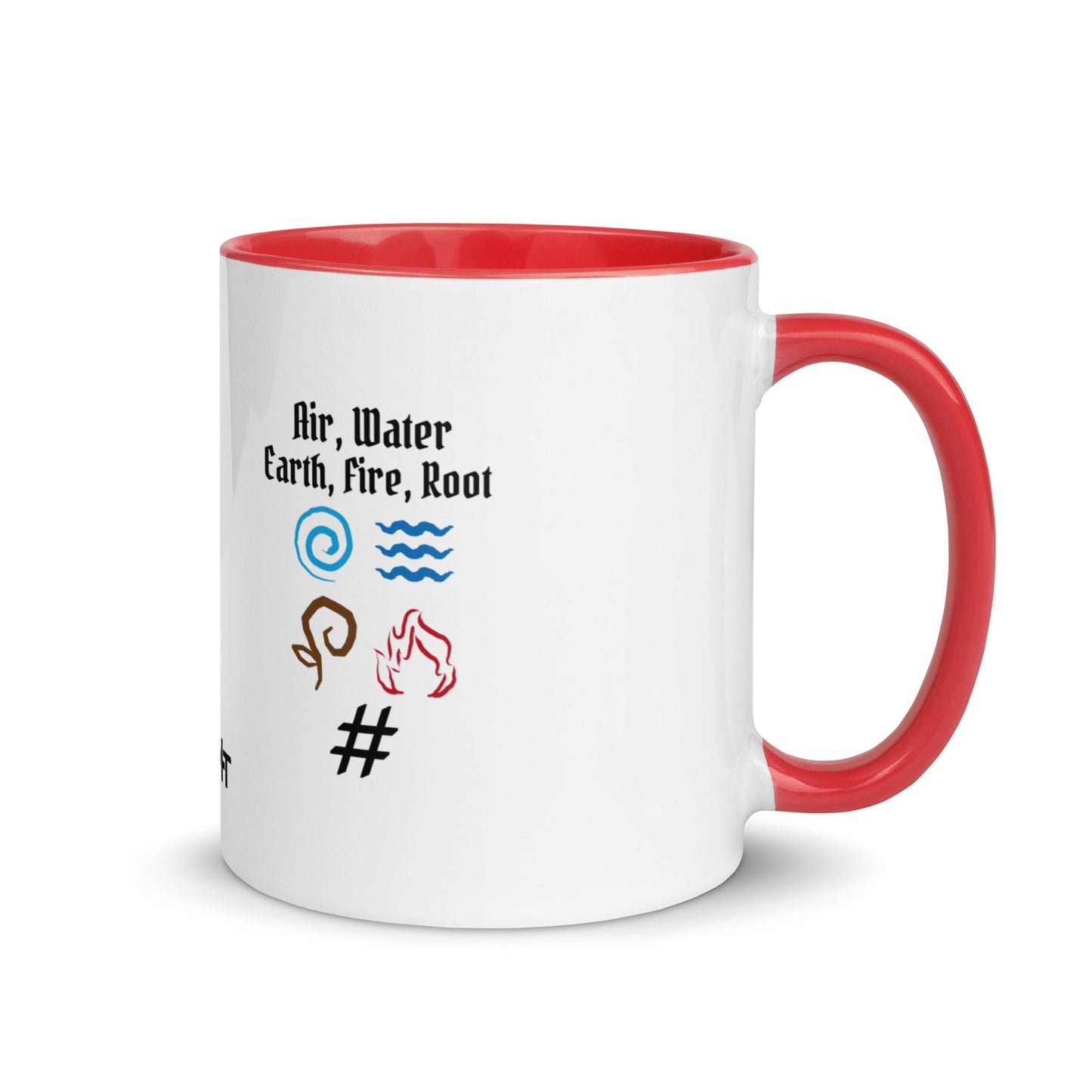 Air, Water, Earth, Fire, Root - Mug with Color Inside by DarkByteGear