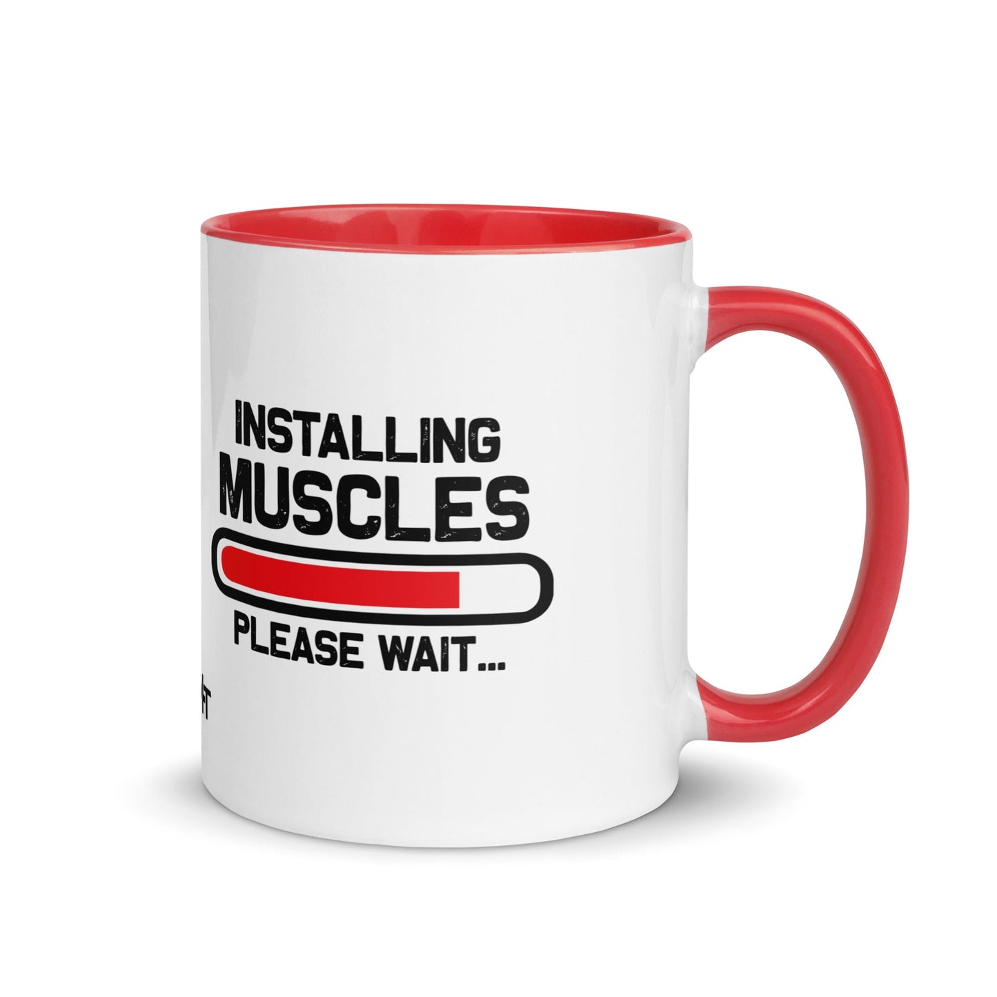 Installing Muscles Please Wait.... - Mug with Color Inside by DarkByteGear