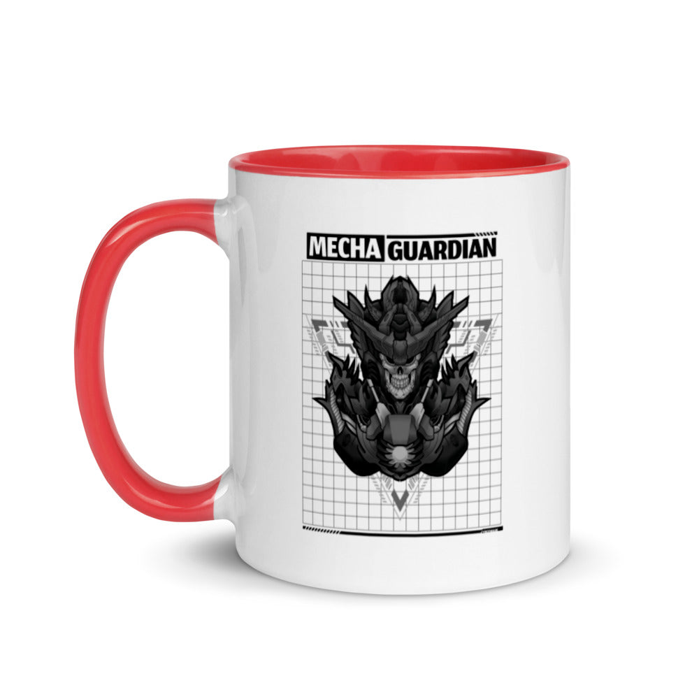 Mecha Guardian - Mug with Color Inside by DarkByteGear