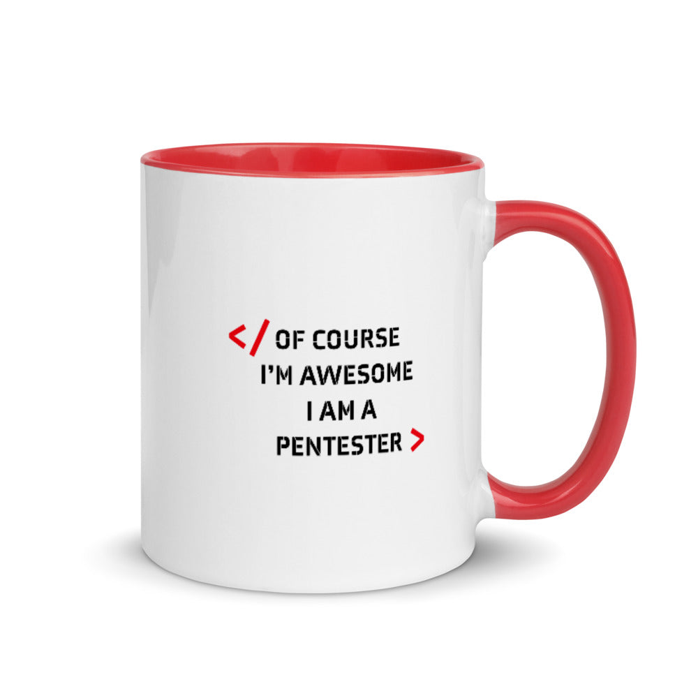 I am Pentester - Mug with Color Inside by DarkByteGear