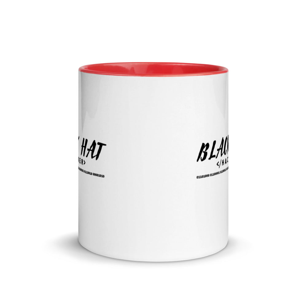 Black Hat Hacker V2 - Mug with Color Inside by DarkByteGear