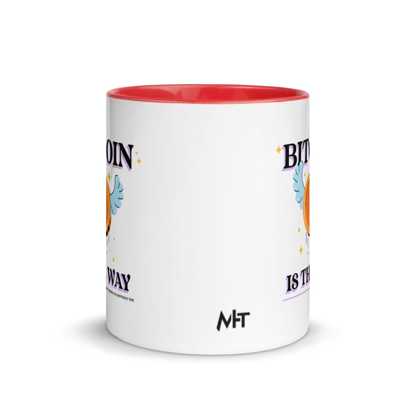 Bitcoin is the way - Mug with Color Inside by DarkByteGear
