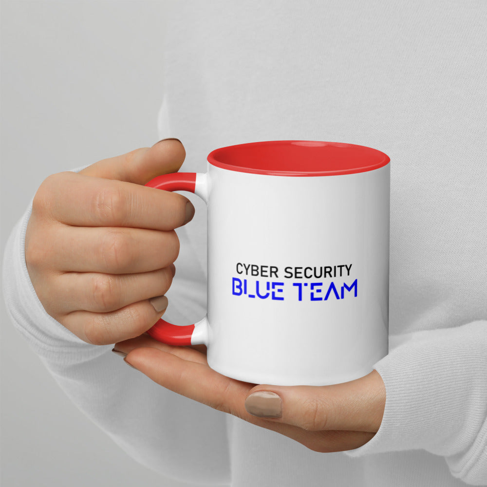 Cybersecurity Blue Team v4 - Mug with Color Inside by DarkByteGear
