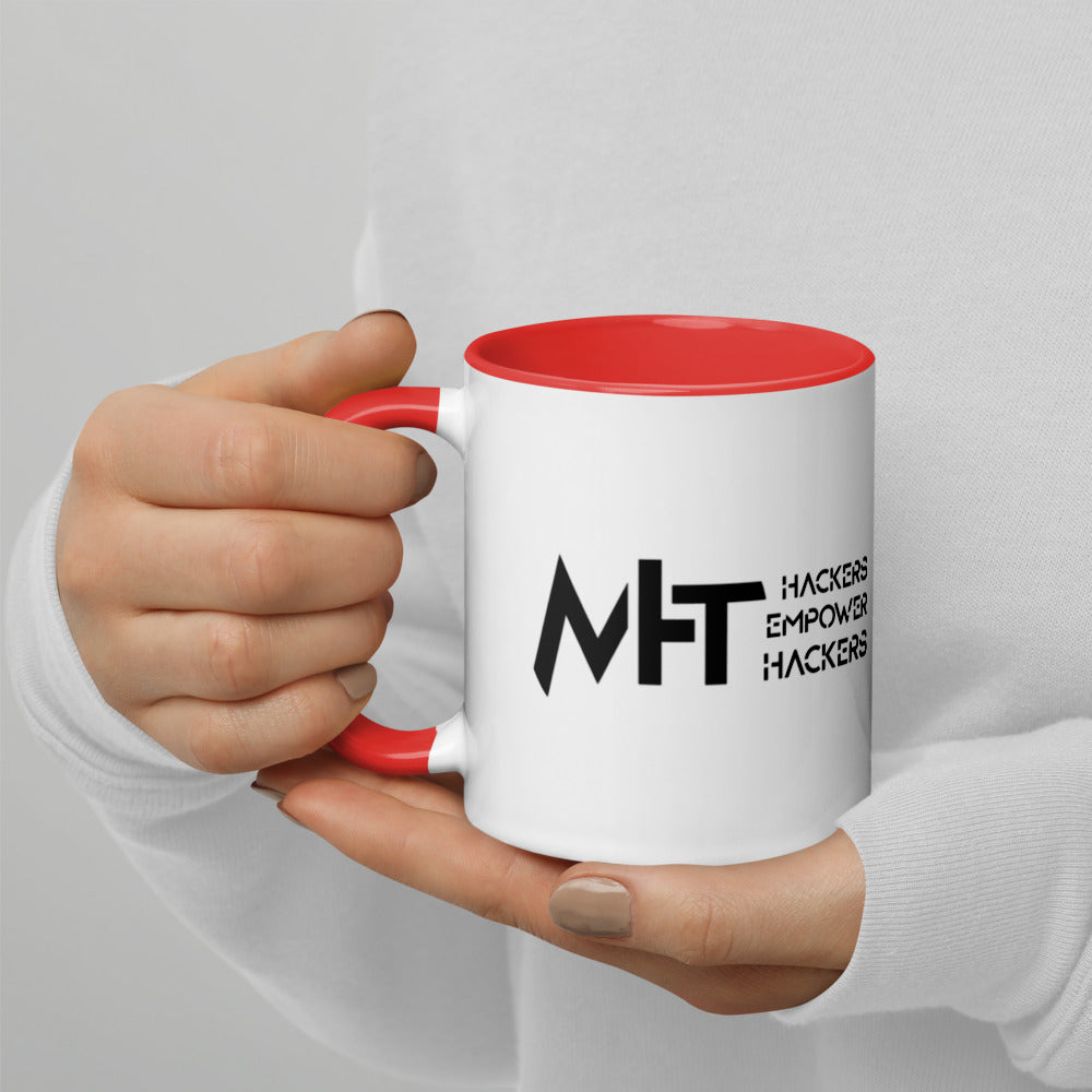 MHT - Hackers Empower Hackers - Mug with Color Inside by DarkByteGear