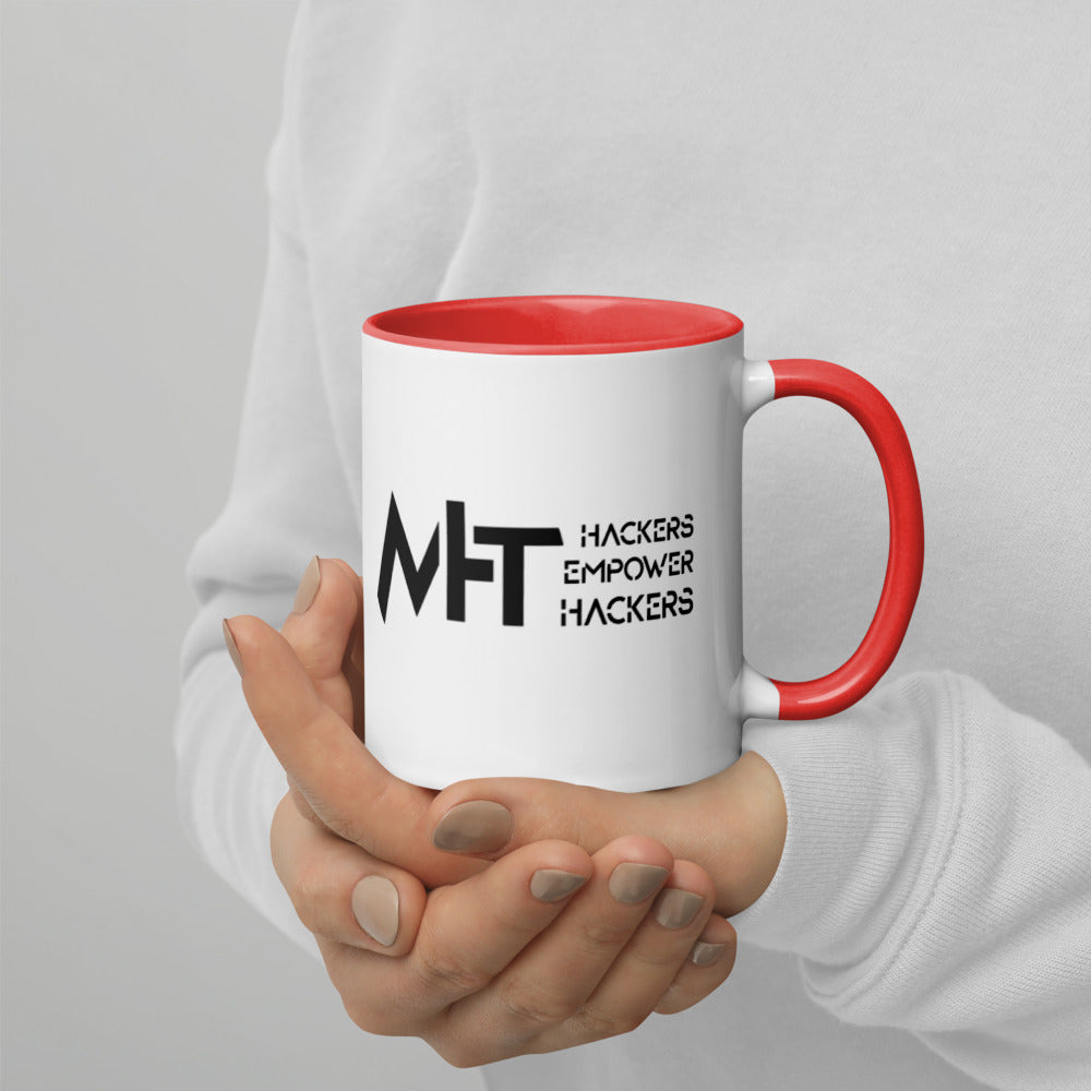 MHT - Hackers Empower Hackers - Mug with Color Inside by DarkByteGear