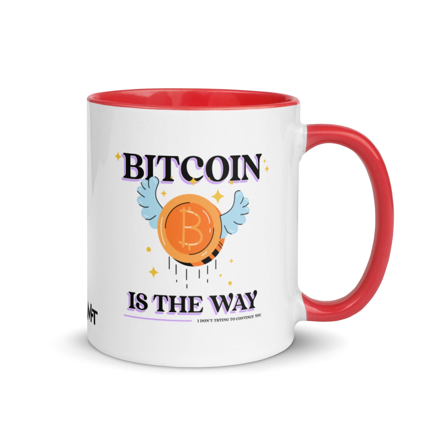 Bitcoin is the way - Mug with Color Inside by DarkByteGear