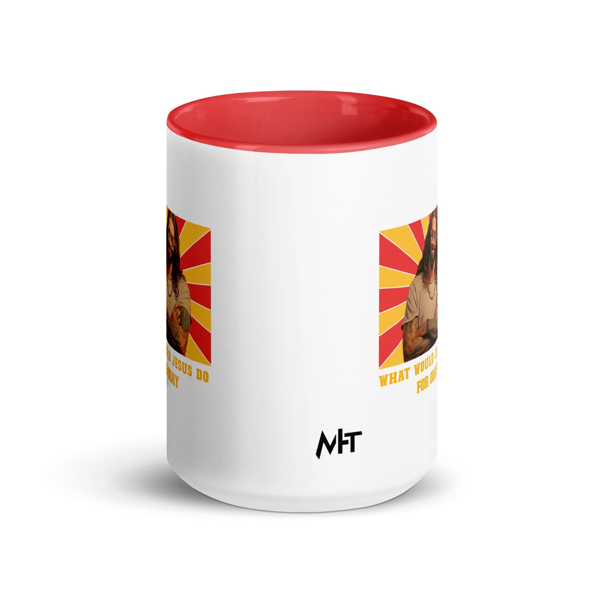 What would Jesus do for 0day v1 - Mug with Color Inside by DarkByteGear