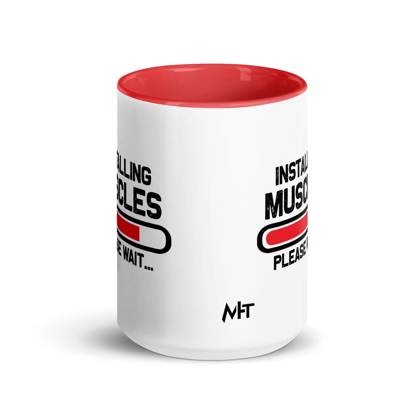 Installing Muscles Please Wait.... - Mug with Color Inside by DarkByteGear