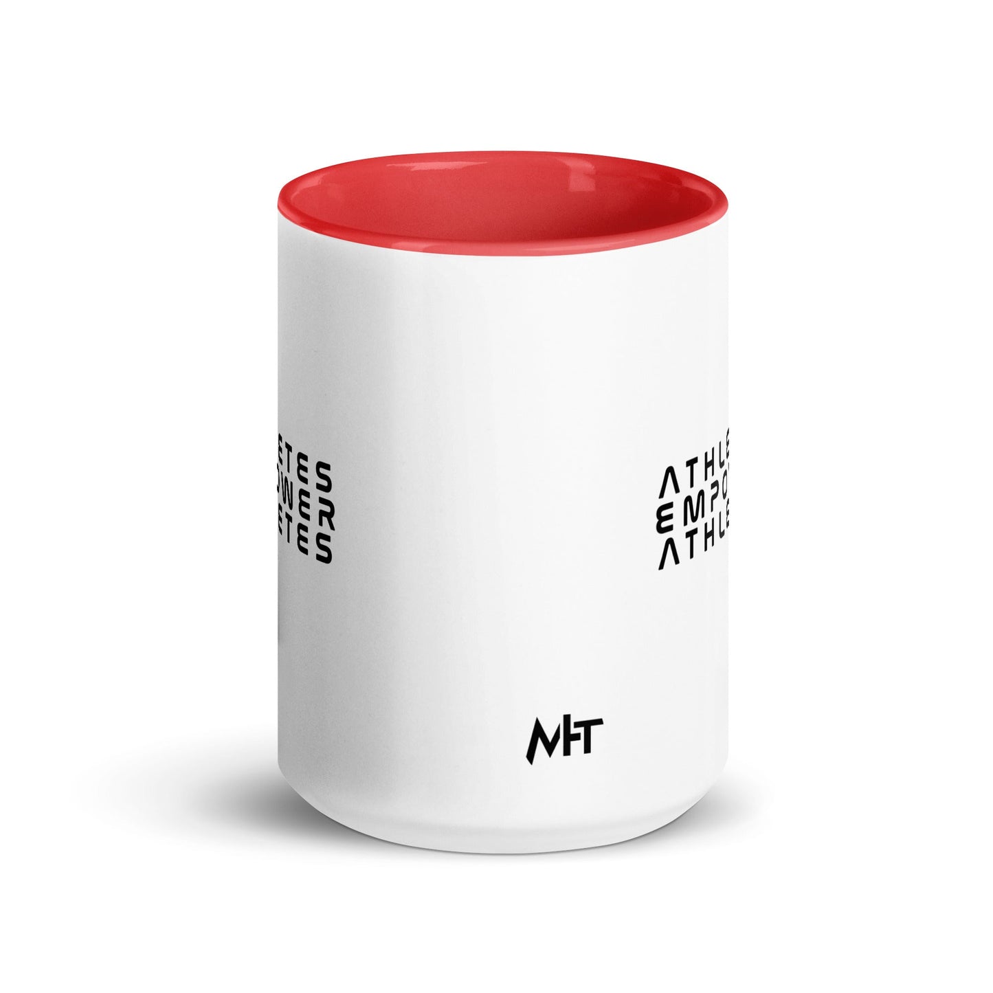 Athletes Empower Athletes - Mug with Color Inside by DarkByteGear