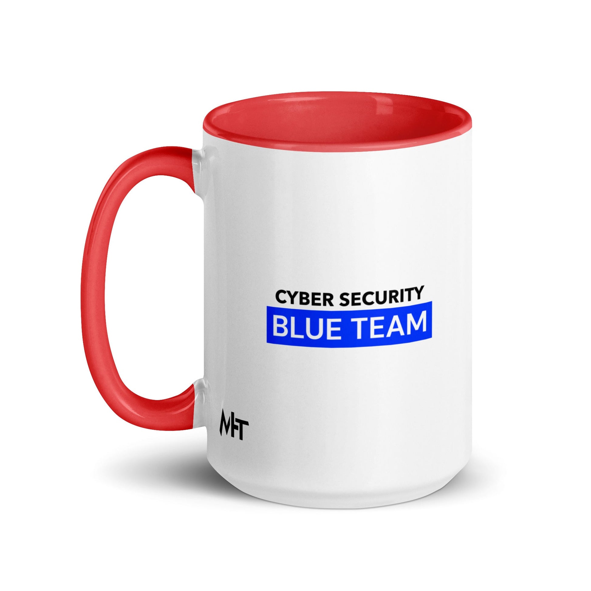 Cyber Security Blue Team V7 - Mug with Color Inside by DarkByteGear