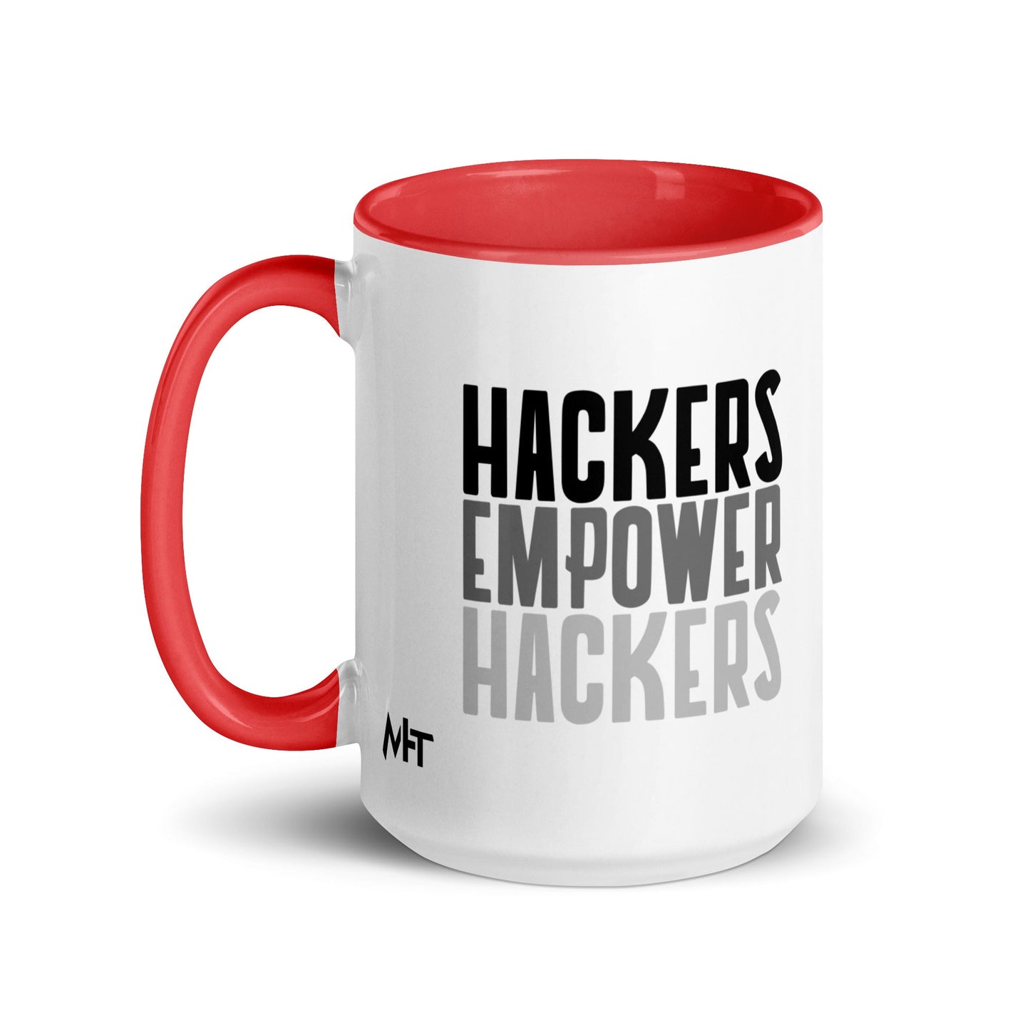 Hackers Empower Hackers - Mug with Color Inside by DarkByteGear
