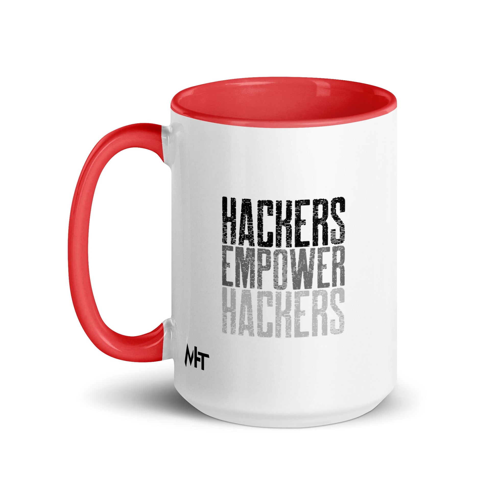 Hackers Empower Hackers V1 - Mug with Color Inside by DarkByteGear