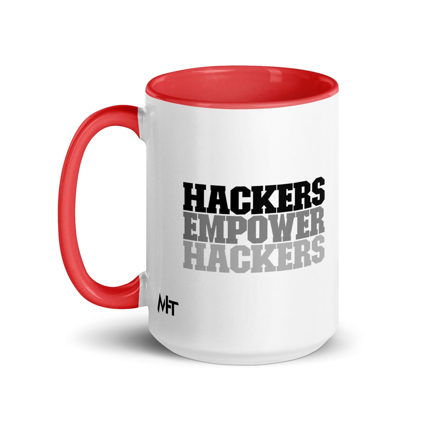 Hackers Empower Hackers V2 - Mug with Color Inside by DarkByteGear