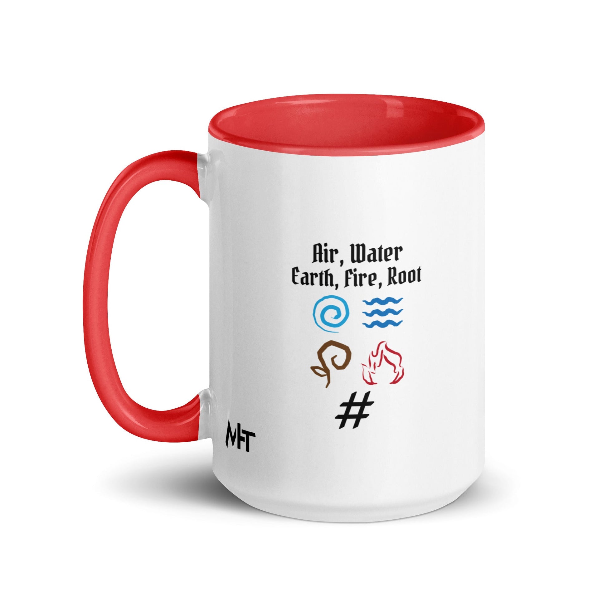 Air, Water, Earth, Fire, Root - Mug with Color Inside by DarkByteGear