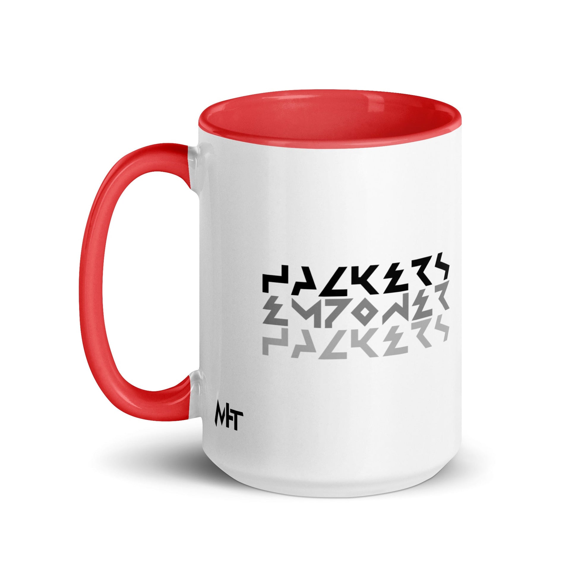 Hackers Empower Hackers V4 - Mug with Color Inside by DarkByteGear