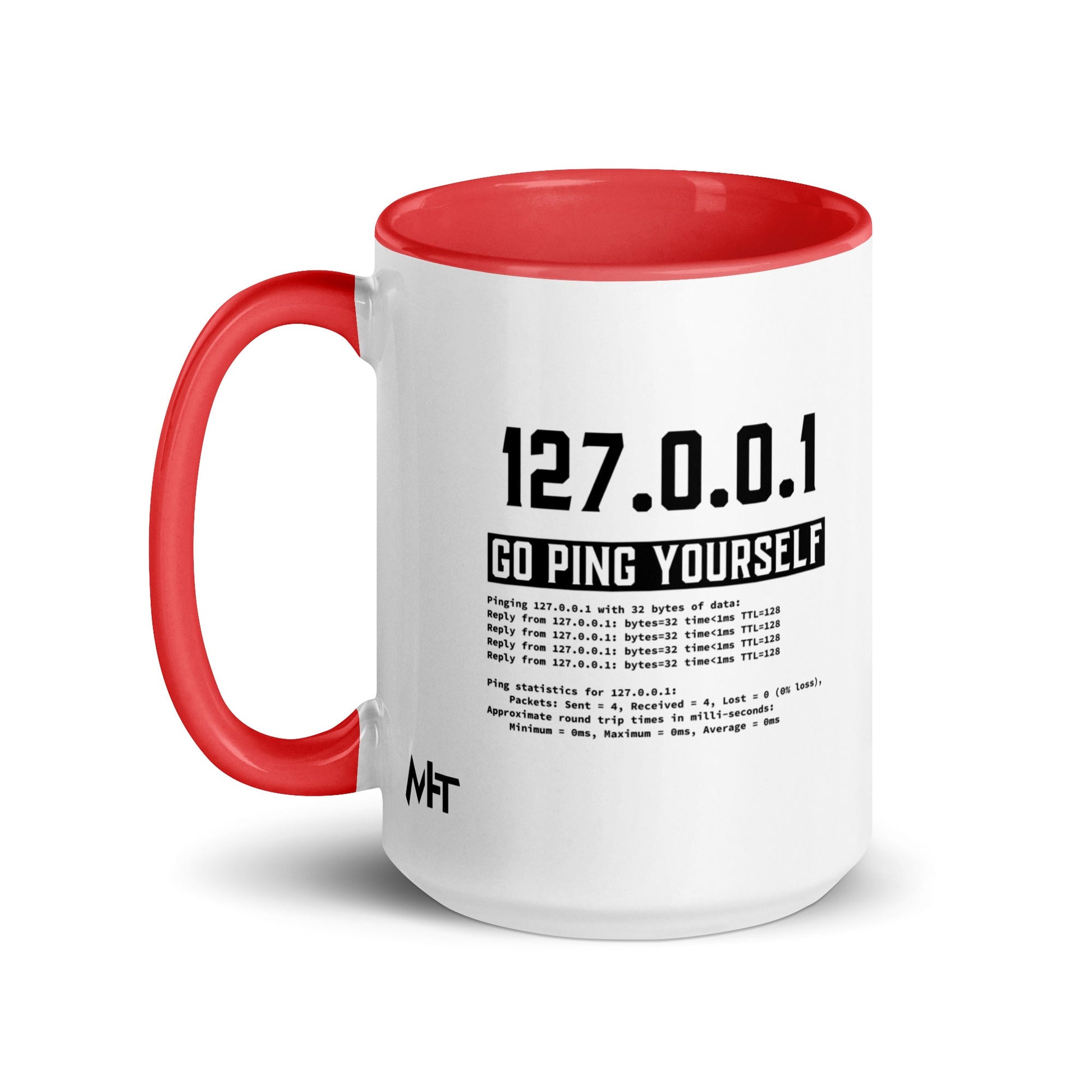 Go ping yourself - Mug with Color Inside by DarkByteGear