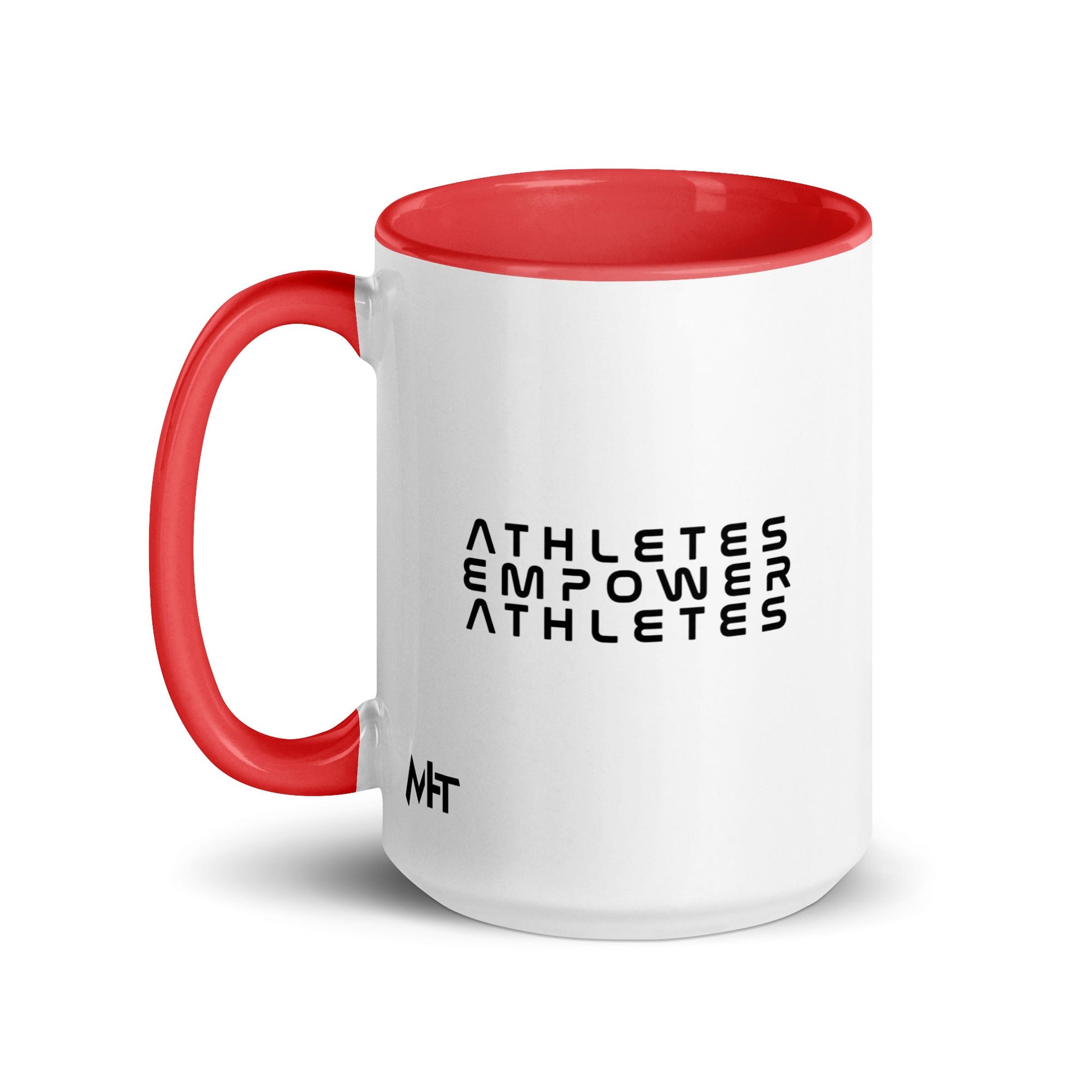 Athletes Empower Athletes - Mug with Color Inside by DarkByteGear