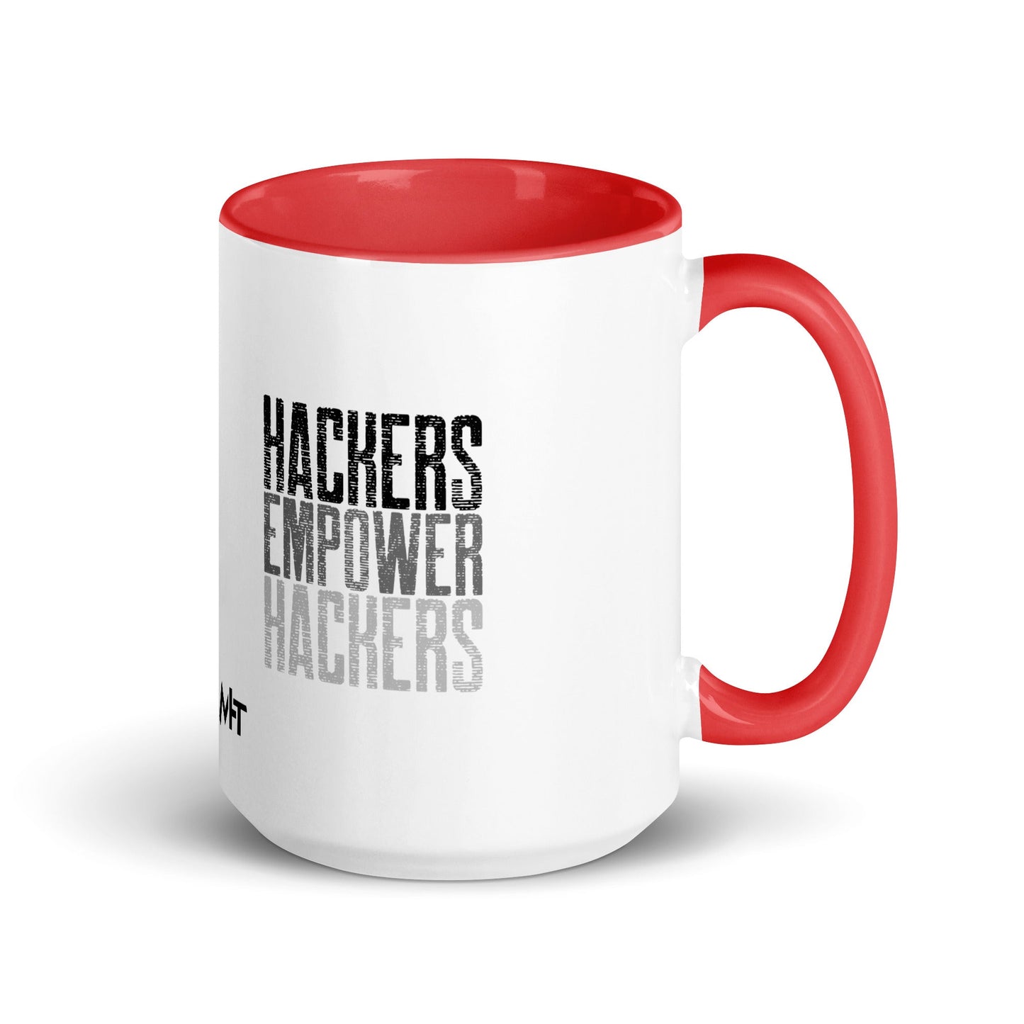 Hackers Empower Hackers V1 - Mug with Color Inside by DarkByteGear