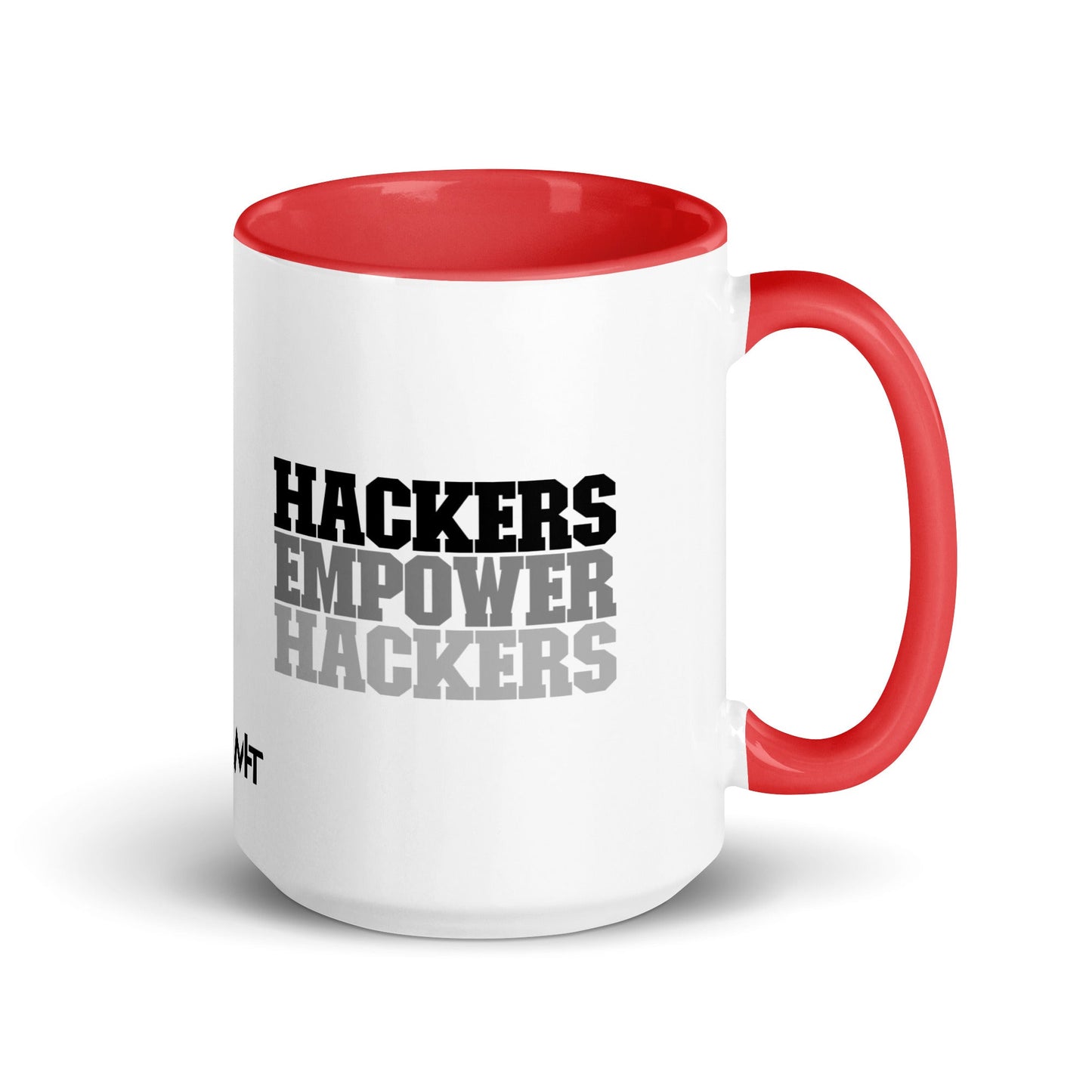 Hackers Empower Hackers V2 - Mug with Color Inside by DarkByteGear