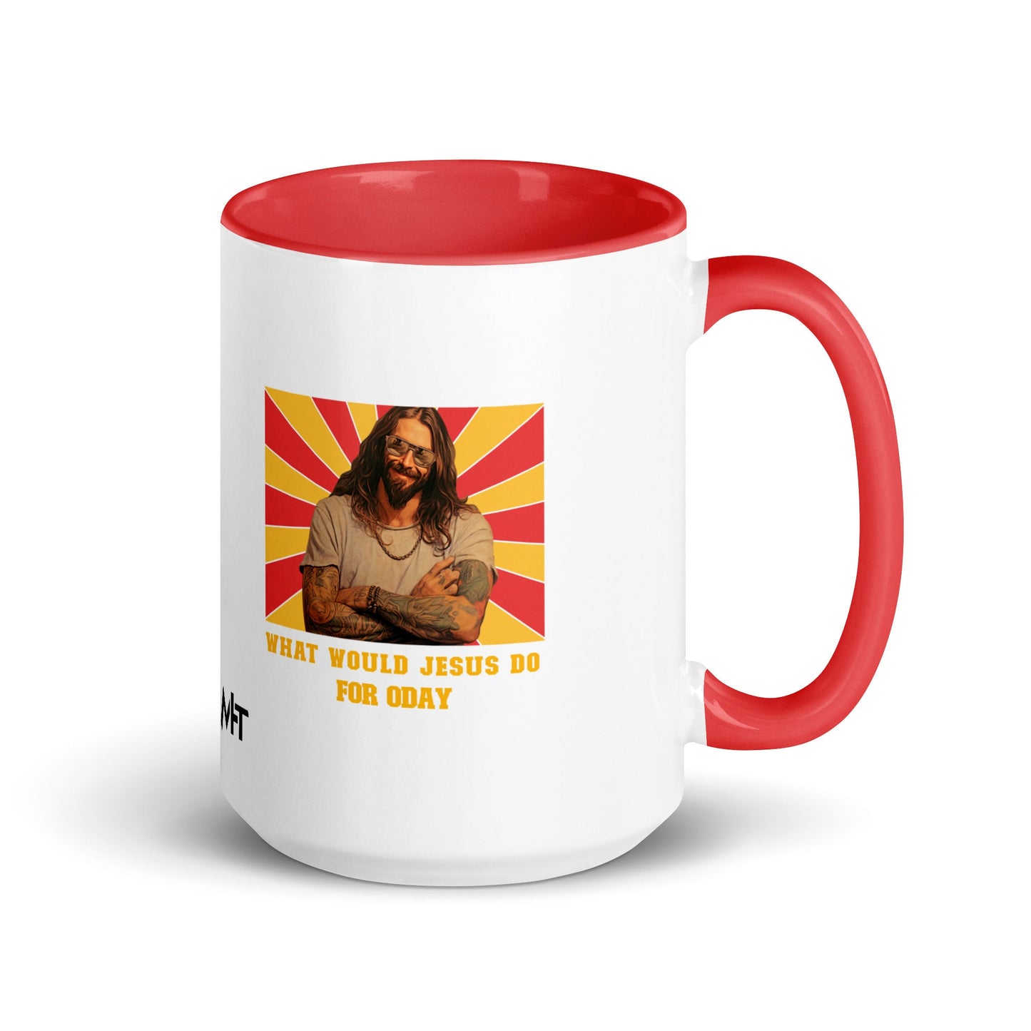 What would Jesus do for 0day v1 - Mug with Color Inside by DarkByteGear