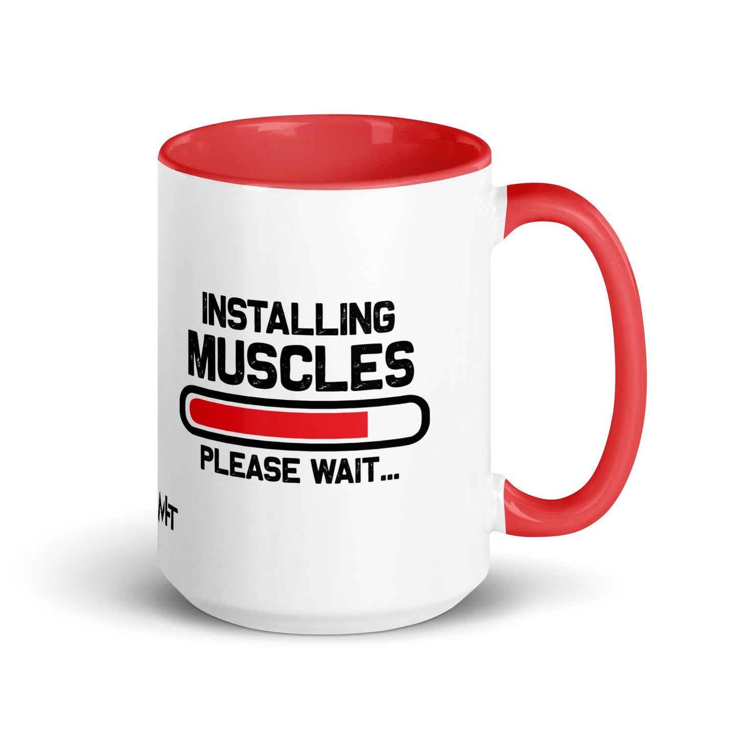 Installing Muscles Please Wait.... - Mug with Color Inside by DarkByteGear