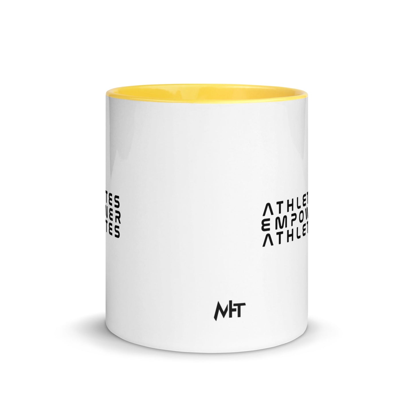 Athletes Empower Athletes - Mug with Color Inside by DarkByteGear