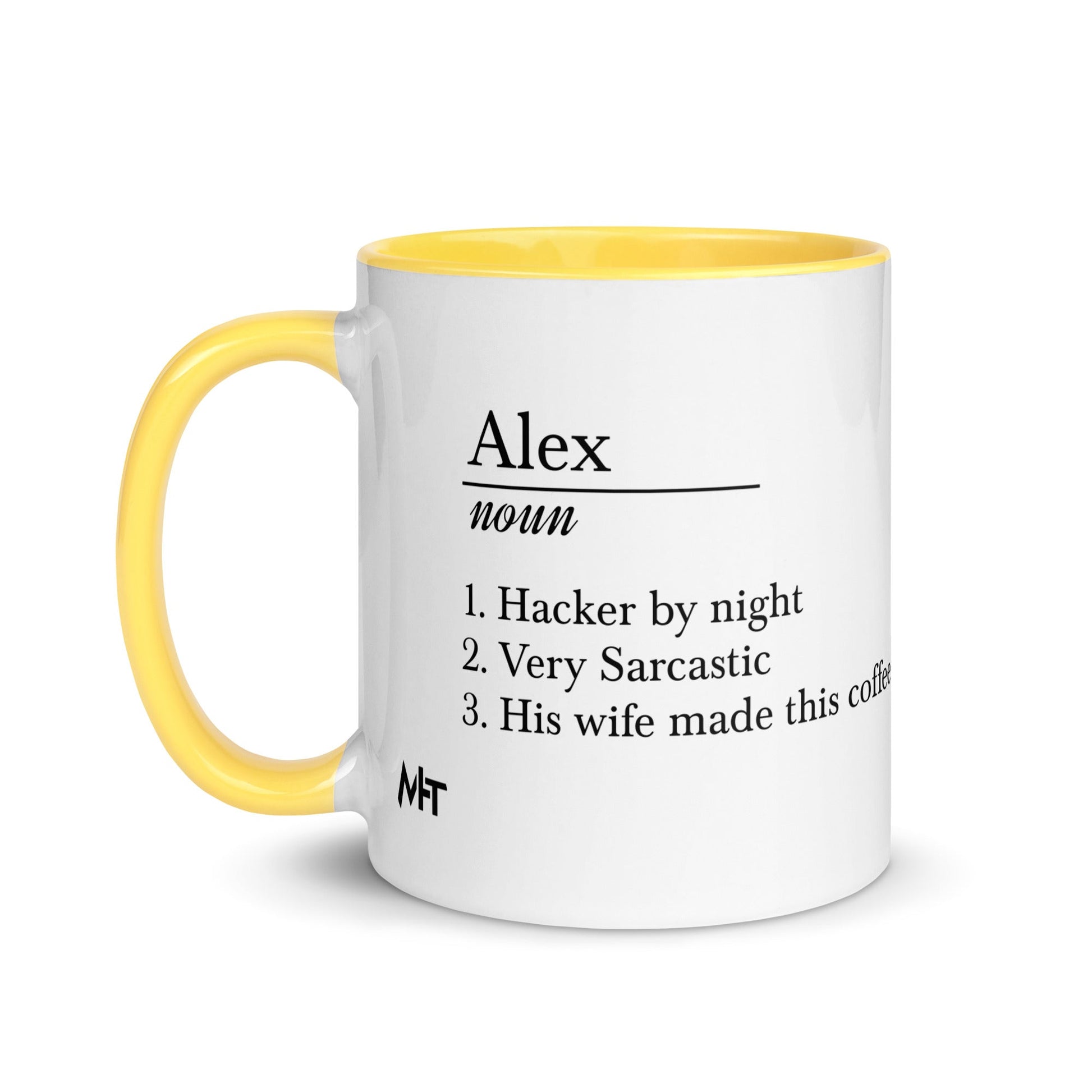 Personalized Name Definition Gifts Ideas - Mug with Color Inside by DarkByteGear