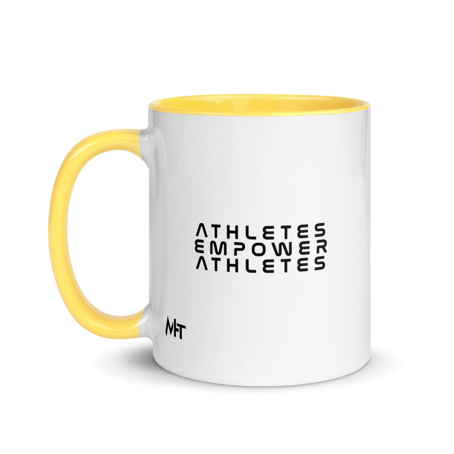 Athletes Empower Athletes - Mug with Color Inside by DarkByteGear