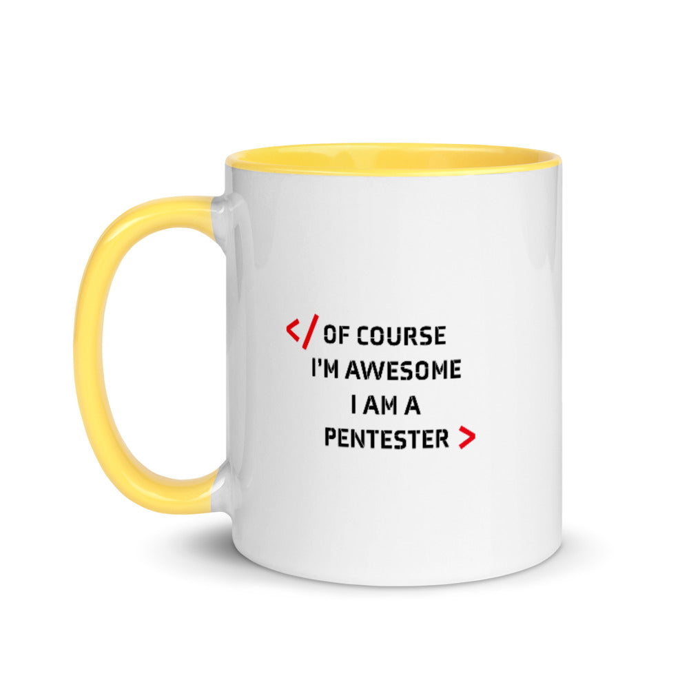 I am Pentester - Mug with Color Inside by DarkByteGear