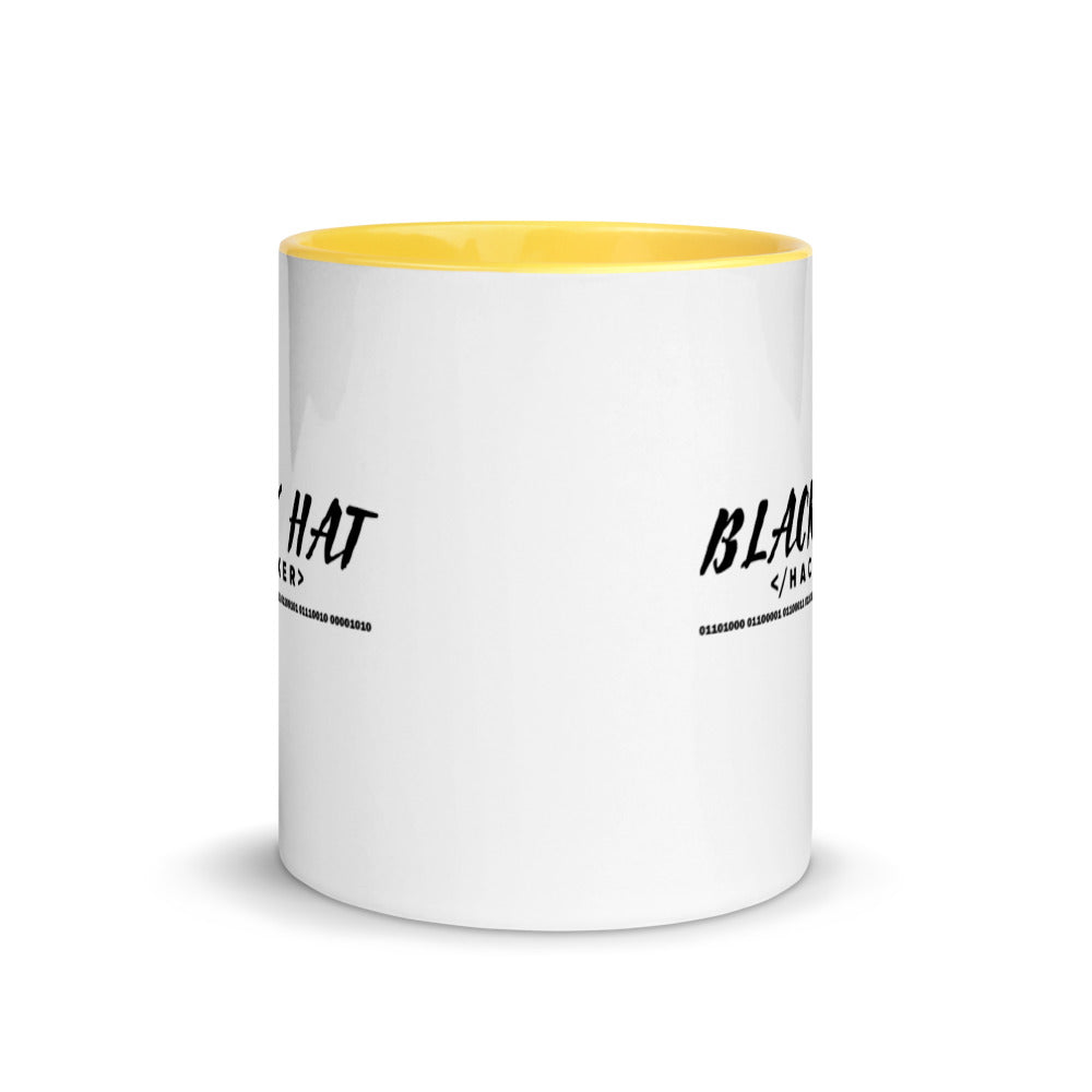 Black Hat Hacker V2 - Mug with Color Inside by DarkByteGear