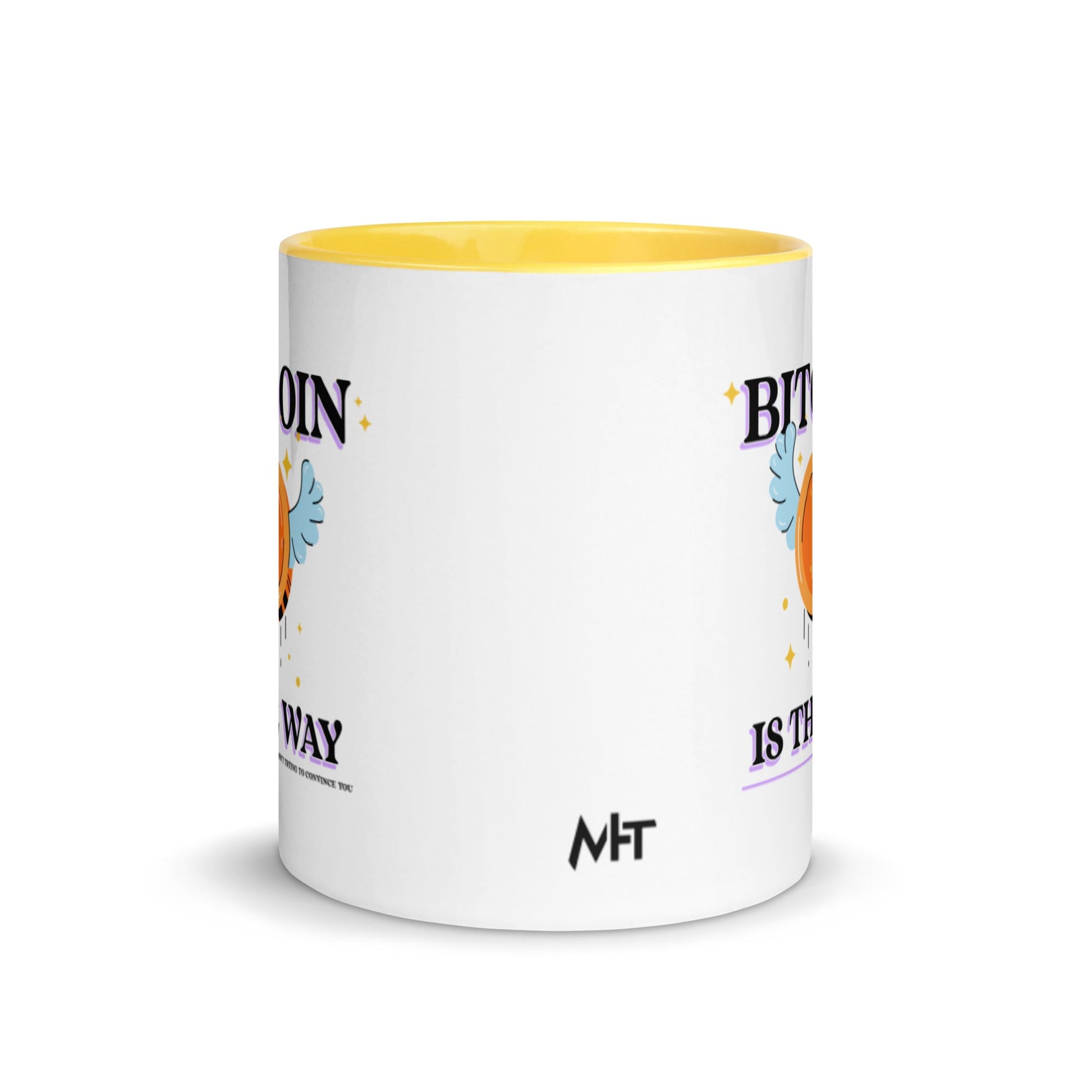 Bitcoin is the way - Mug with Color Inside by DarkByteGear