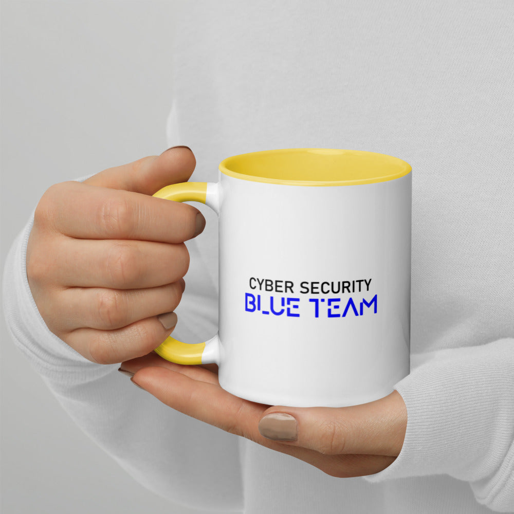 Cybersecurity Blue Team v4 - Mug with Color Inside by DarkByteGear