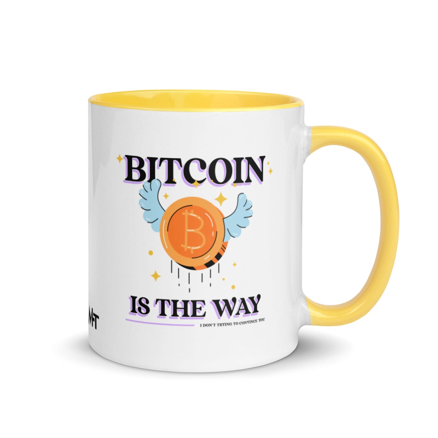 Bitcoin is the way - Mug with Color Inside by DarkByteGear