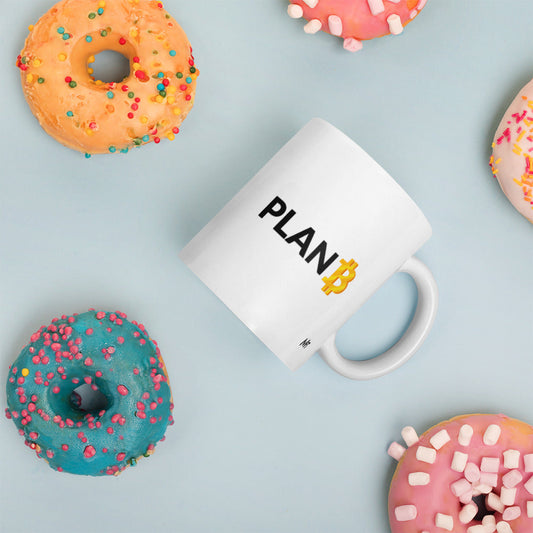 Plan B v1 - White glossy mug by DarkByteGear