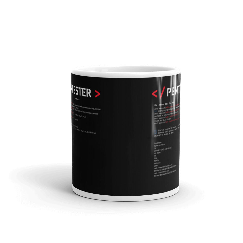 Pentester v1 - White glossy mug by DarkByteGear