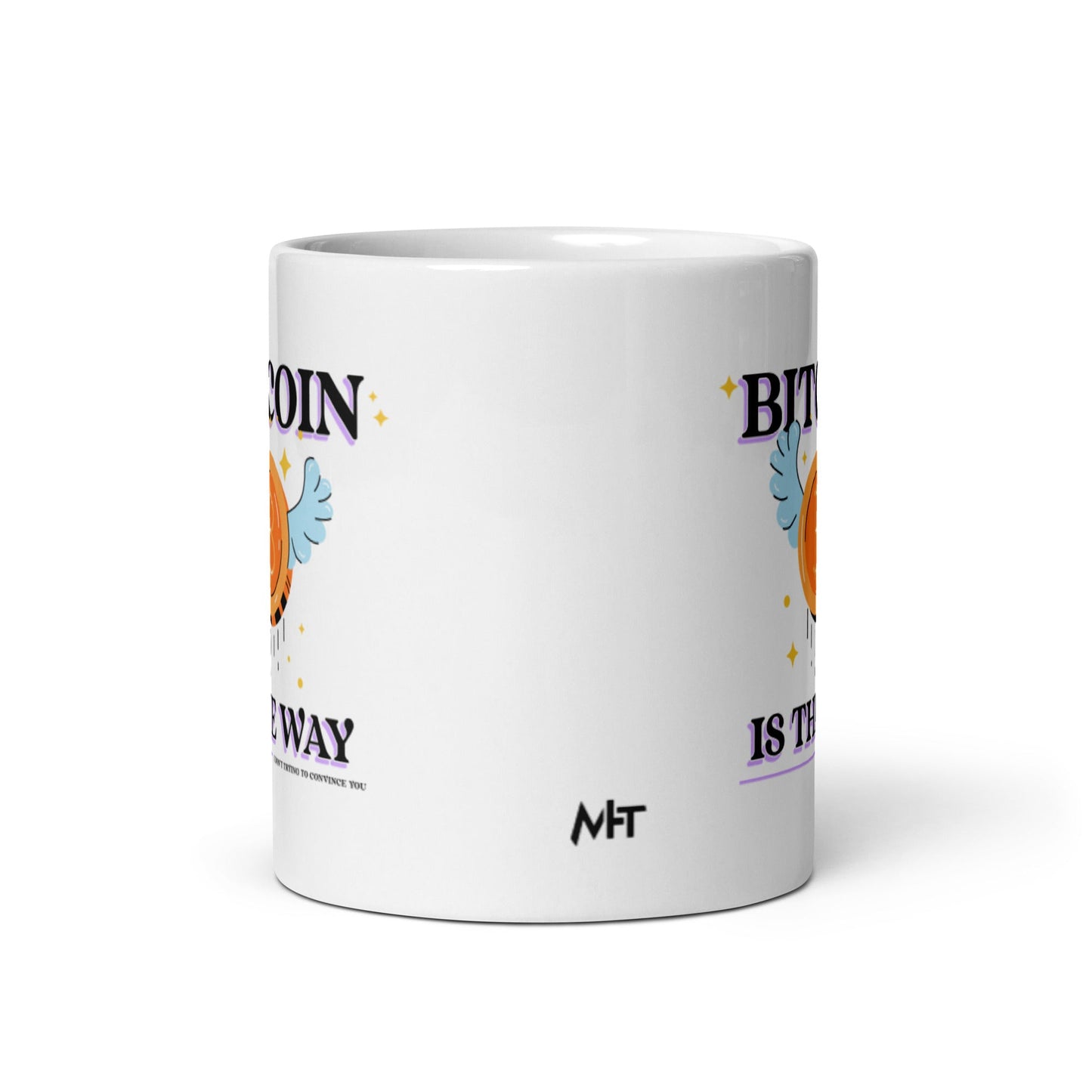 Bitcoin is the way - White glossy mug by DarkByteGear
