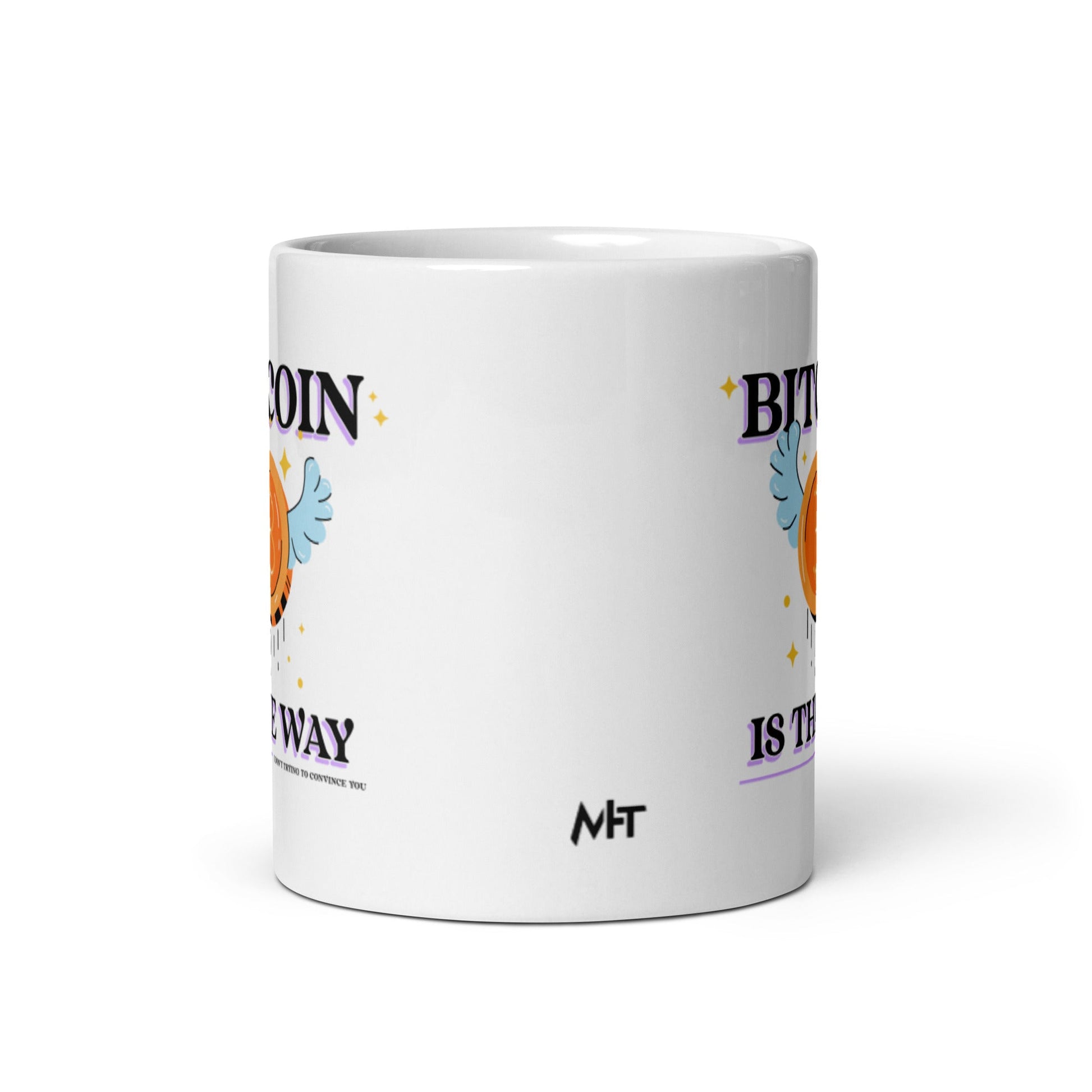 Bitcoin is the way - White glossy mug by DarkByteGear
