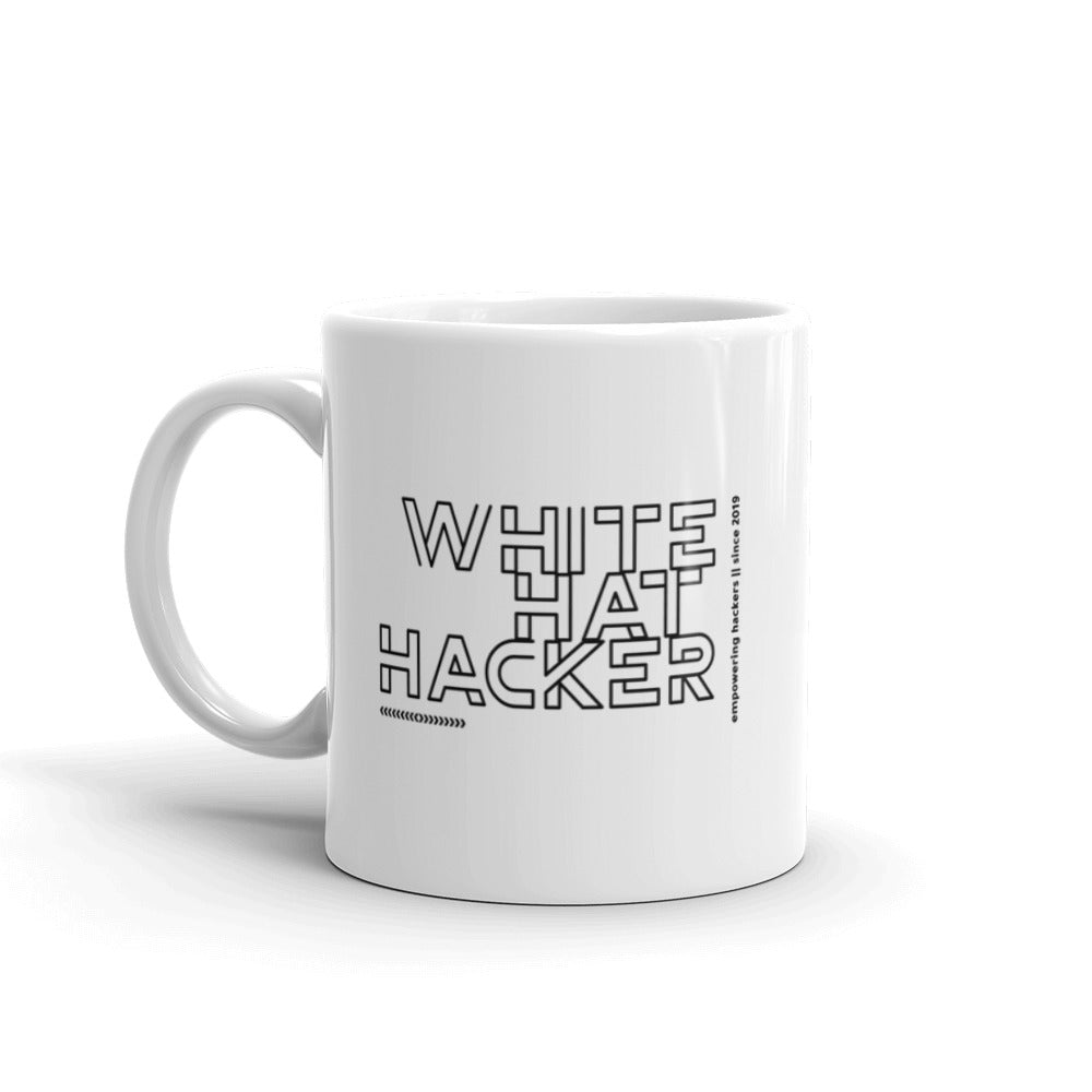 White Hat Hacker - White glossy mug by DarkByteGear