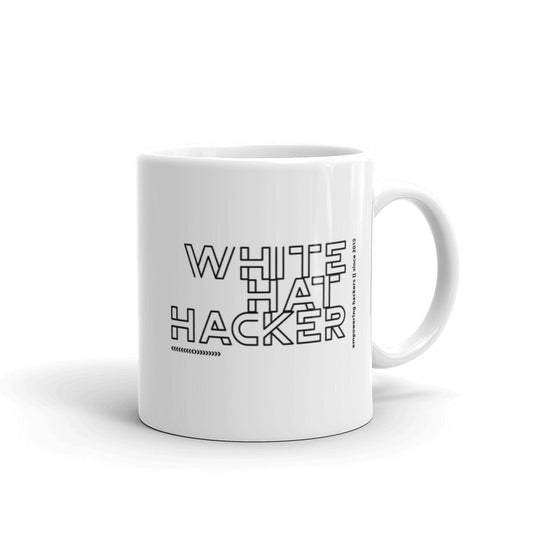 White Hat Hacker - White glossy mug by DarkByteGear