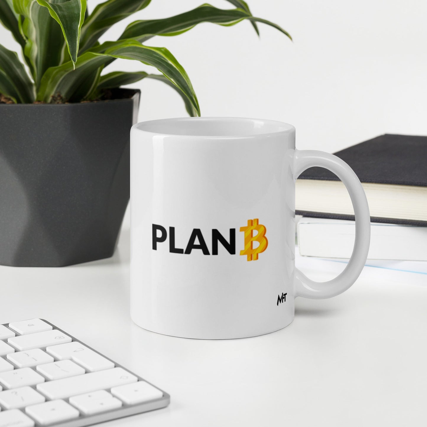 Plan B v1 - White glossy mug by DarkByteGear