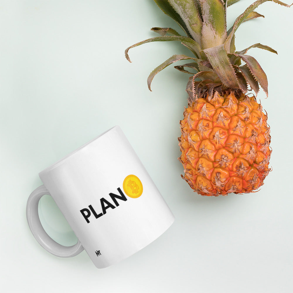 Plan B - White glossy mug by DarkByteGear